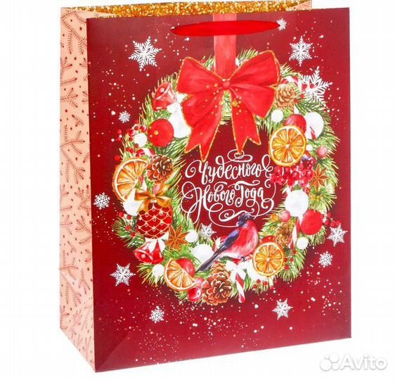 Пакет ламинированный XL «Чудесного Нового Года»