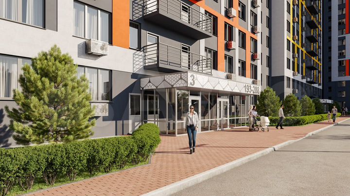 3-к. квартира, 86,7 м², 3/16 эт.