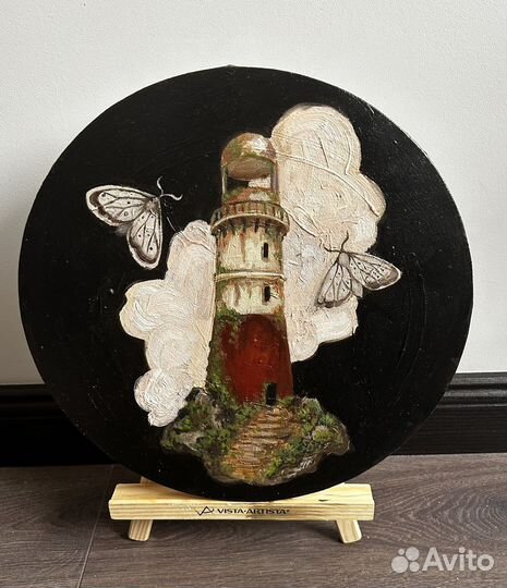 Картина маслом на холсте. Маяк