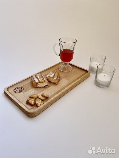 Поднос сервировочный из дерева