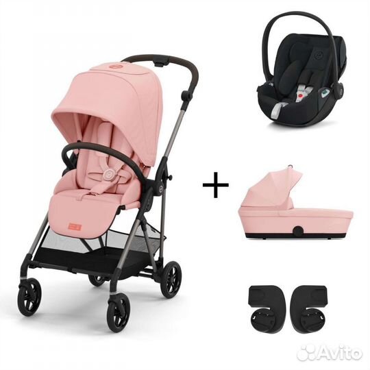 Коляска Cybex melio 3 в 1 hibiscus red