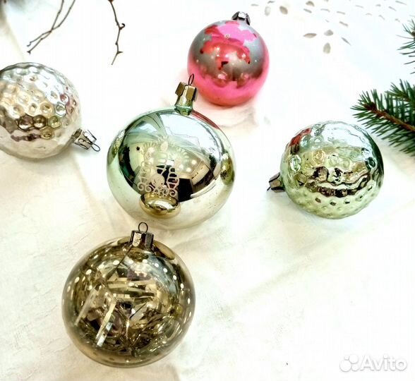 Елочные игрушки стекло СССР