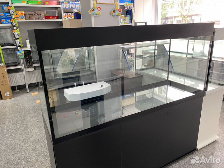 Аквариум 500л с тумбой (Черный)