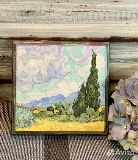 Декоративное панно на стену из дерева