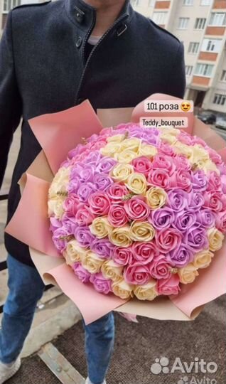101 роза (цветы из мыла)