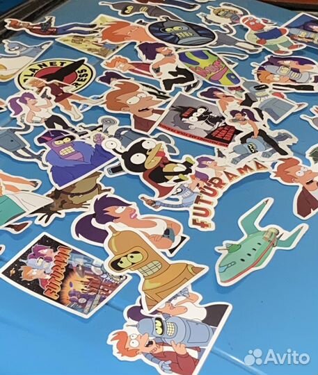 Наклейки futurama 50шт
