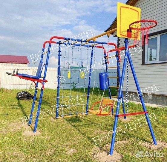 Детский уличный комплекс. Новые качели-гнездо