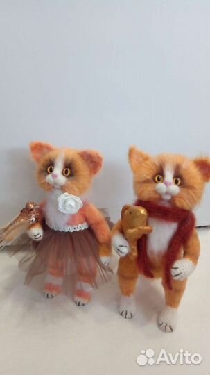 Котик вязаный, ручная работа