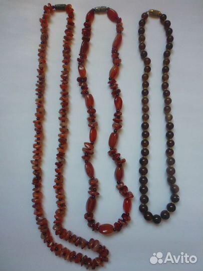 Бусы винтажные с натуральными камнями
