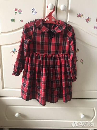 Платье шотландка 98 размер 3-4 года