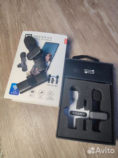 Микрофоны петличные беспроводные (2шт)k9 новые