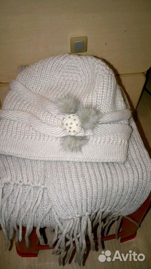 Шапка и шарф комплект