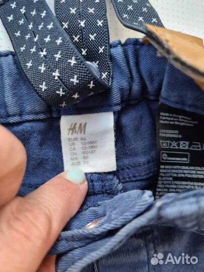 Футболка поло mothercare и шорты hm на 9-12 мес