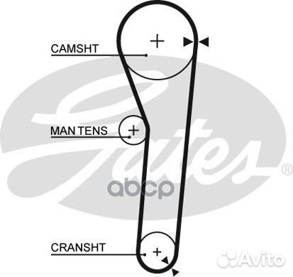 5091 76102x3/4 Ремень грм 5091 Gates