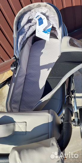 Коляска 2в1 Новая Кожа (светло-серая)