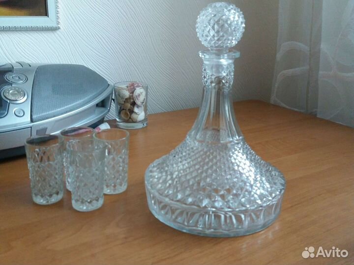 Штоф хрустальный богемия