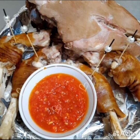 Баранья голова, чуду с требухой