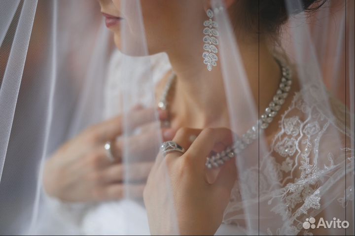 Колье и серьги swarovski