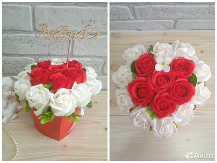 Мыльные розы, подарок, цветы, сувенир