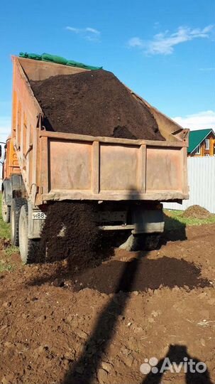 Торфогрунт универсальный, Чернозем, навоз, песок