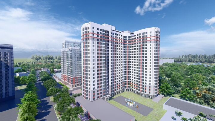 2-к. квартира, 65,7 м², 2/22 эт.