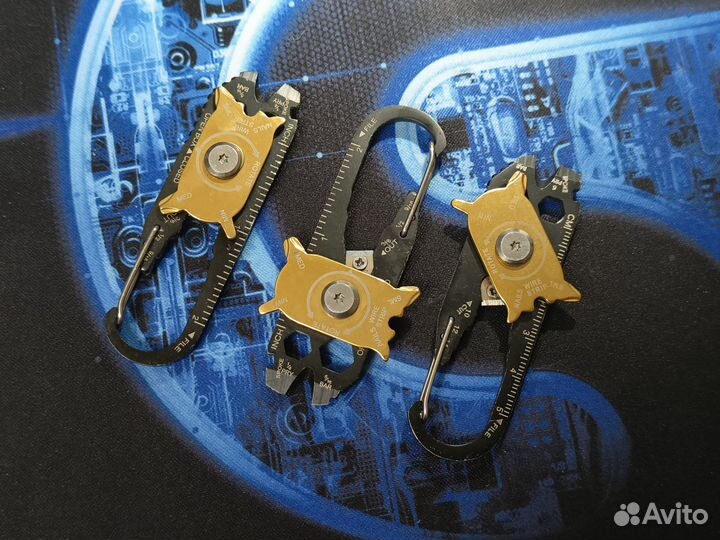 Брелок универсальный мультитул складной карабин