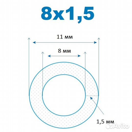 Трубка силиконовая 8х1,5 мм (цена за 1метр)