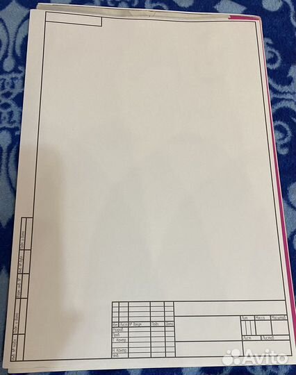 Папка для черчения А3 вертикальная рамка