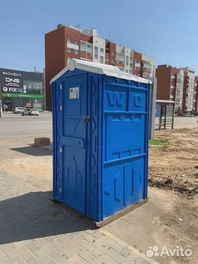 Туалетная кабина, новая, стандарт, синяя, мд