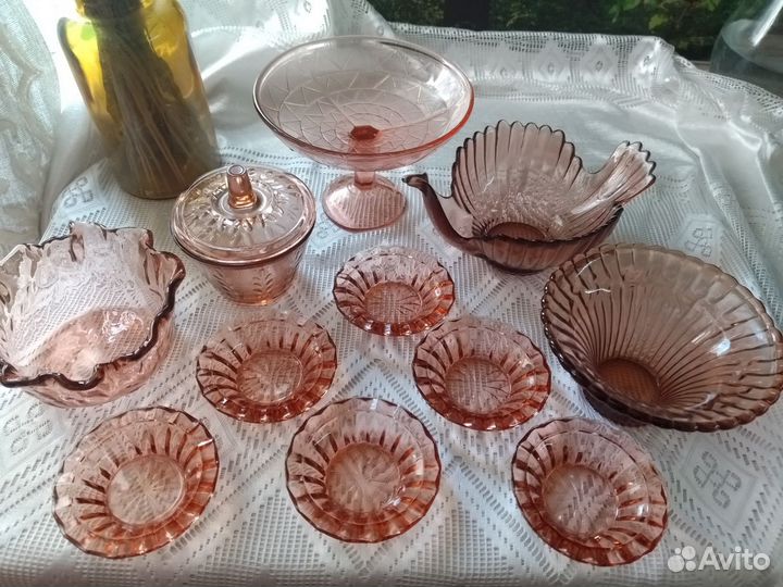 Вазы карамельное стекло СССР