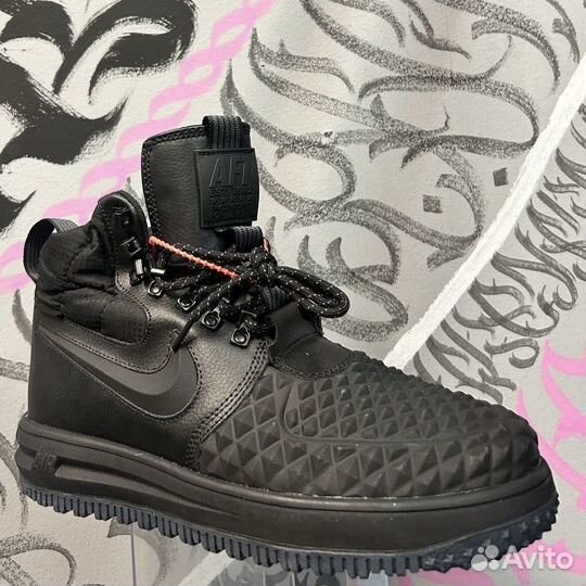 Кроссовки Nike lunar force 1 duckboot черные