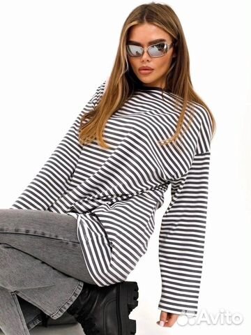 Тельняшка женская oversized купить в Москве | Личные вещи | Авито