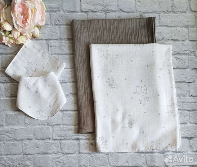 Муслиновые пеленки новые