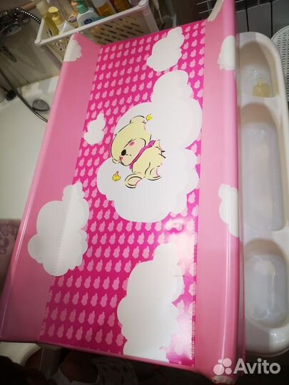 Пеленальная доска+ванночка со сливом