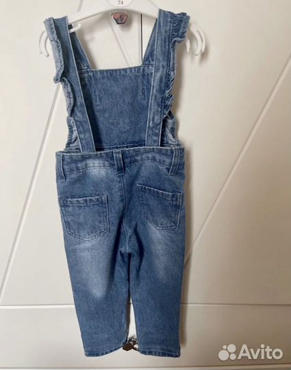 Джинсовый комбинезон для девочки 86