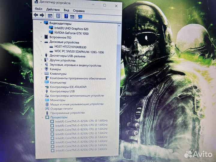 Игровой ноутбук Hp Pavilion / GTX 1050 / 16GB / i5