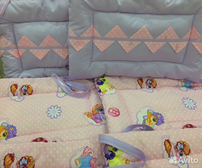 Бортики в кроватку -№3, новые, комплект 6 штук