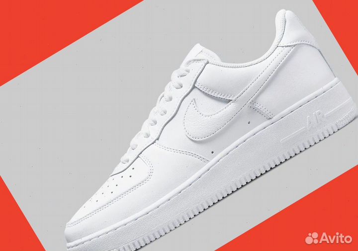 Качественные кроссовки Nike Air Force 1 белые- p-47062887896