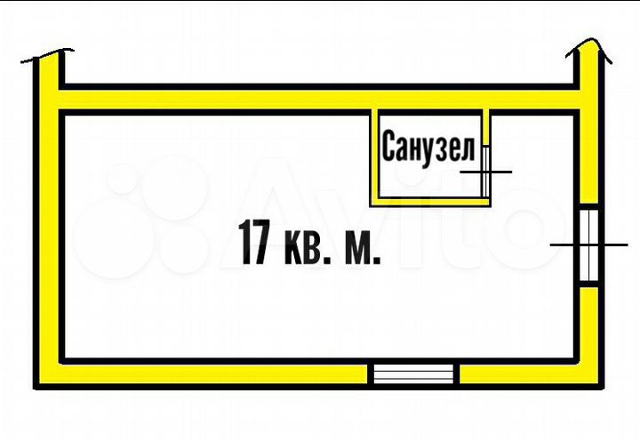 Комната 17 м² в 1-к., 1/2 эт.