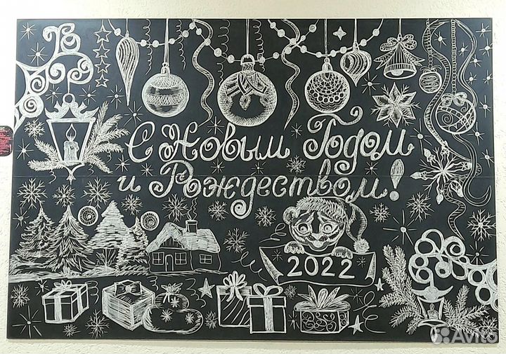 Ручная роспись меловых досок