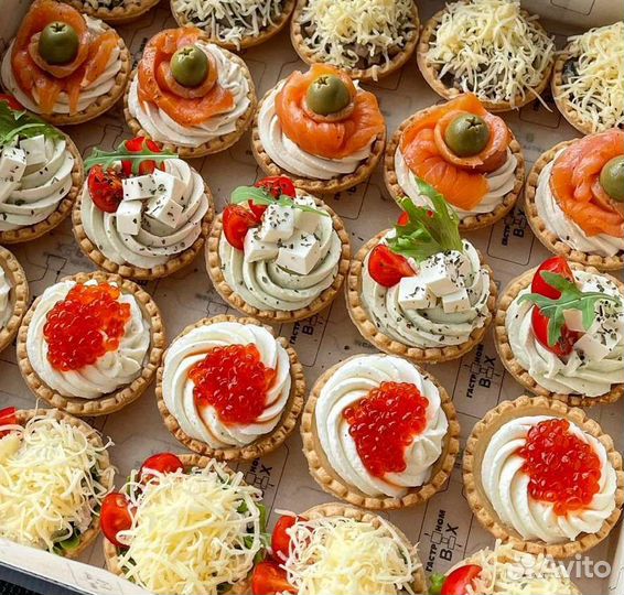 Боксы канапе и брускетт на доставку