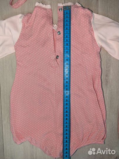 Комплект для девочек-двойняшек 68/74(горошек)