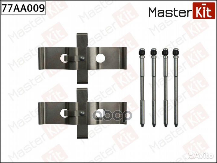 Комплект установочный тормозных колодок 77AA009