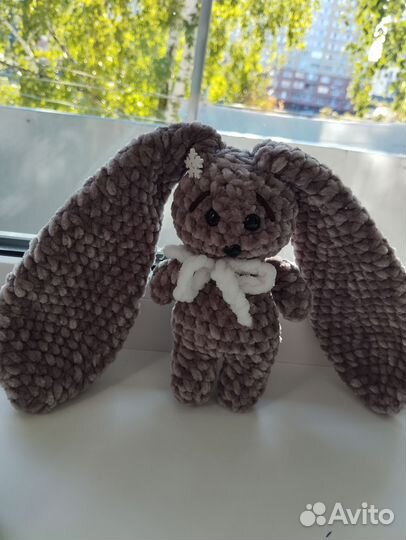 Плюшевый заяц ручная работа