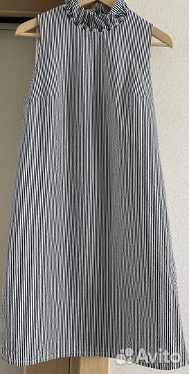 Платье в полочку темно-синюю bonprix