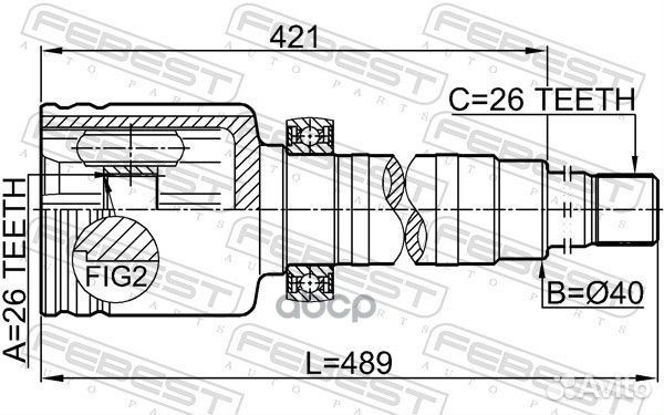 ШРУС ford focus 2 04- внутр.прав. 2111TC726RH