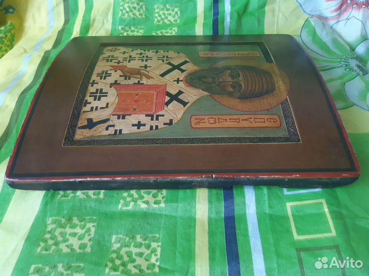 Старинная Икона - Св. Спиридон - 19 в. Сызрань