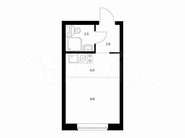 Квартира-студия, 19,9 м², 20/23 эт.