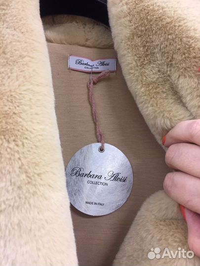 Шуба Barbara Alvisi, экомех, L/46, новая