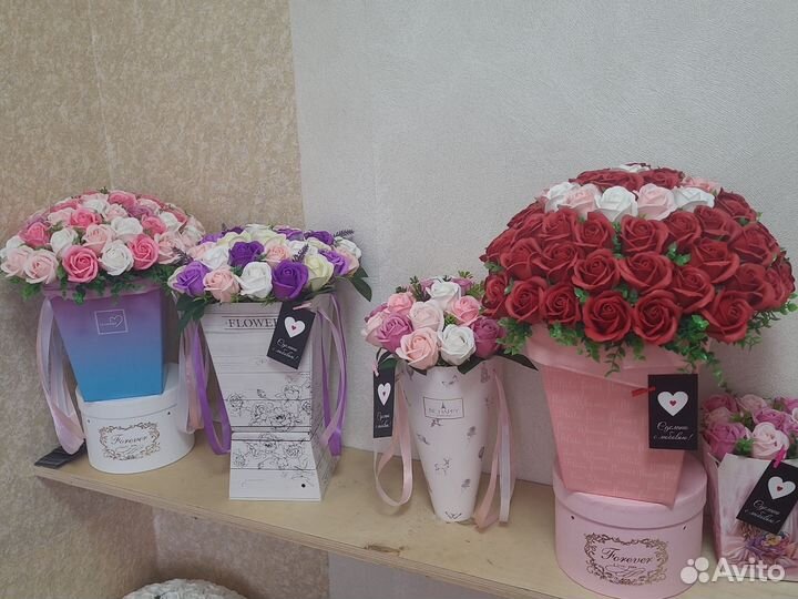 Букетик из мыльных роз 9